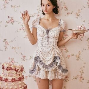 Lacemade Peter Rabbit Floral Corset Dollhouse Dress Size Large